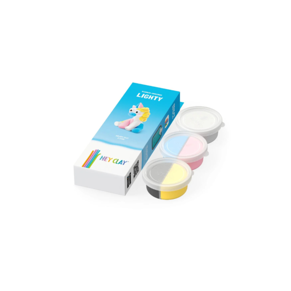 HeyClay – Rainbow Unicorn - Lighty – 3 potjes