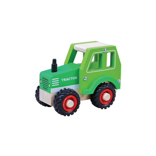 4-3-9.png Houten tractor met rubberen wielen
