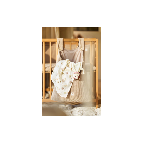 Jollein - boxopbergzak Cloudy Rib - Milky Coffee
