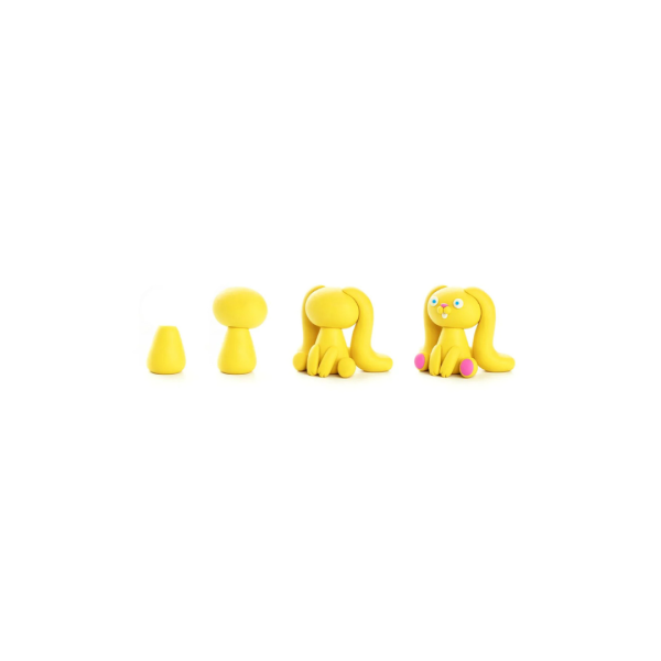 HeyClay – Fluffy Pets - Konijntje – 3 potjes